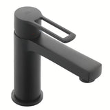 Crna mat miješalica za umivaonik enoročna Paffoni Vallone brez odtoka s otvorenom ručicom