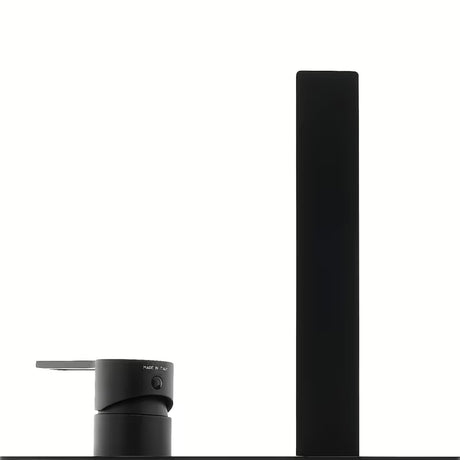 Podometna armatura za umivalnik Paffoni Vallone u crnoj mat izvedbi s mat površinom.