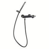 Enoročna stenska armatura za kad Paffoni Vallone s tuš setom u crnoj mat izvedbi