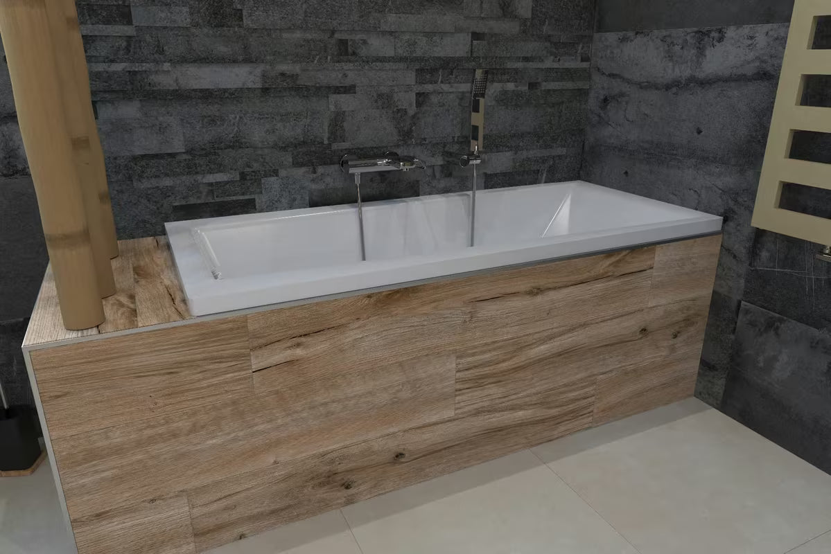 Kromirana enoročna stenska armatura za kad Paffoni Vallone s tuš setom četvrtastog dizajna