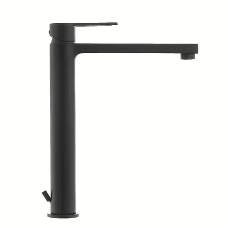 Visoka armatura za Umivalnik Paffoni Vallone u crnoj mat izvedbi s otvorenom ručicom