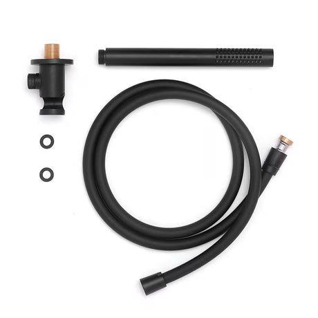 Priključek za Tuš Cev Paffoni v črni izvedbi, primeren za moderno kopalnico