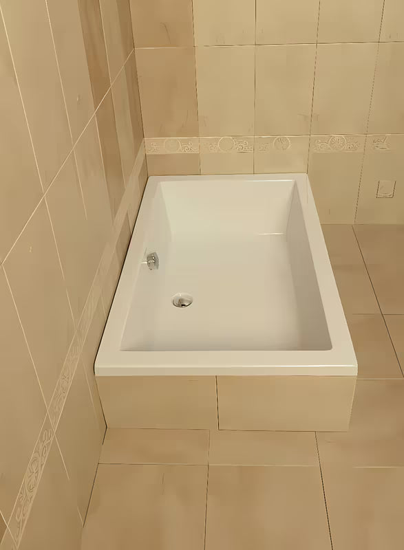 Bela pravokotna tuš kad Polysan Deep iz akrila Akripol 120x75 cm s prelivno odprtino.