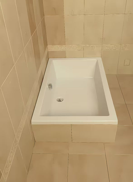 Bela tuš kad Polysan Deep 75x75 cm iz litega akrila s prelivno odprtino