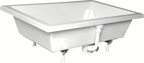 Bijela pravokotna tuš kad Polysan Deep od akrila Akripol 120x75 cm s preljevnim otvorom.