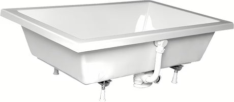 Bijela tuš kad Polysan Deep 75x75 cm od lijevanog akrila s preljevnim otvorom