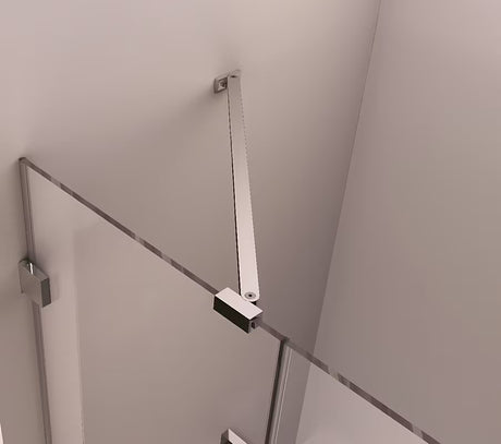 Polysan Fortis Edge bočna stena za tuš vrata 100 cm v sijajnem kromu s prozornim steklom