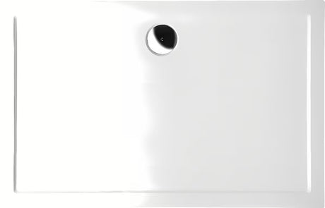 Bijeli pravokotna tuš kad Polysan Karia od lijevanog mramora 100x80 cm