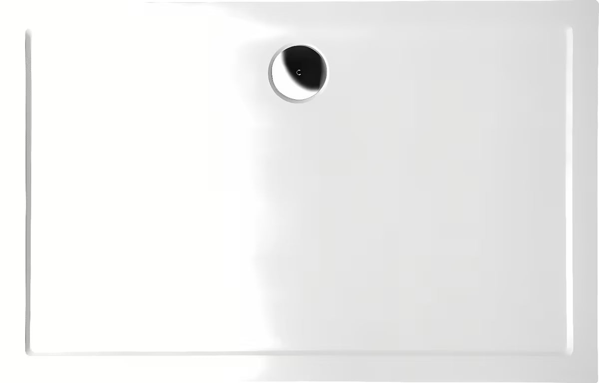 Bijela pravokotna tuš kad Polysan Karia od lijevanog mramora 100x90 cm