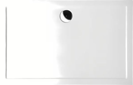 Bijela pravokotna tuš kad Polysan Karia od lijevanog mramora 100x90 cm