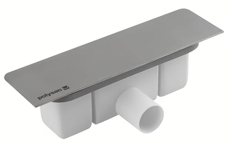 Polysan Kazuko Supersteel sifon za tuš kad z mat pokrovom iz nerjavečega jekla in odtokom 40 mm