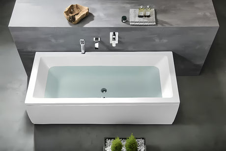Polysan Krysta pravokotna akrilna kad 180x80 cm v beli barvi z univerzalno orientacijo