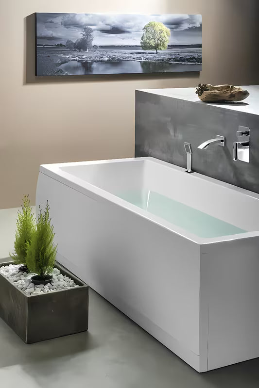 Polysan Krysta pravokotna akrilna kad 180x80 cm v beli barvi z univerzalno orientacijo