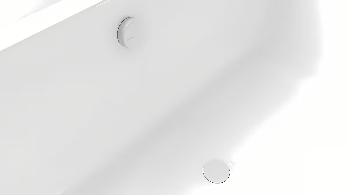 Bijeli sifon za kad avtomatik Polysan Marble pro upravljanje odvodom kadi