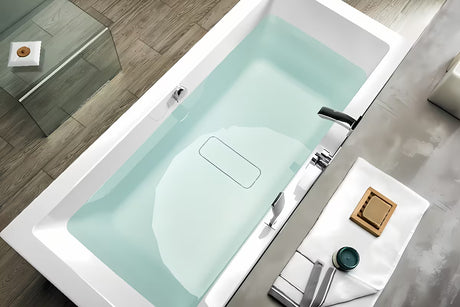 Pravokutna akrilna kada Polysan Marlene 170x80 cm s pokrovom odvoda, lijeva i desna