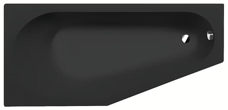 Polysan Tigra L asimetrična kad leva 170 x 80 cm v črni barvi iz akrila