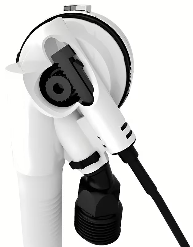 Kromirani sifon za kad avtomatik Polysan s preljevom, sajlom 800 mm i podesivim aeratorom