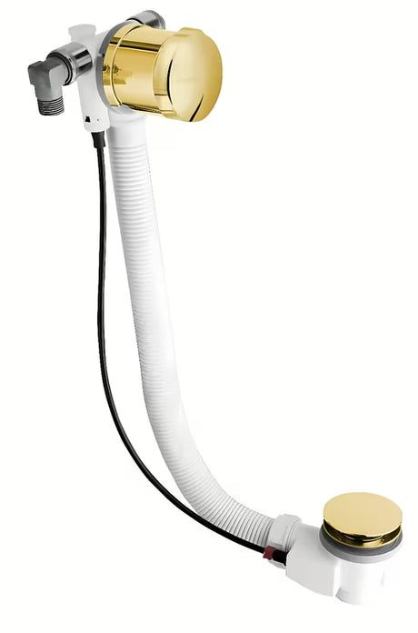 Polysan Gold sifon za kad avtomatik s punjenjem i sajlom za upravljanje čepom u zlatnoj izvedbi
