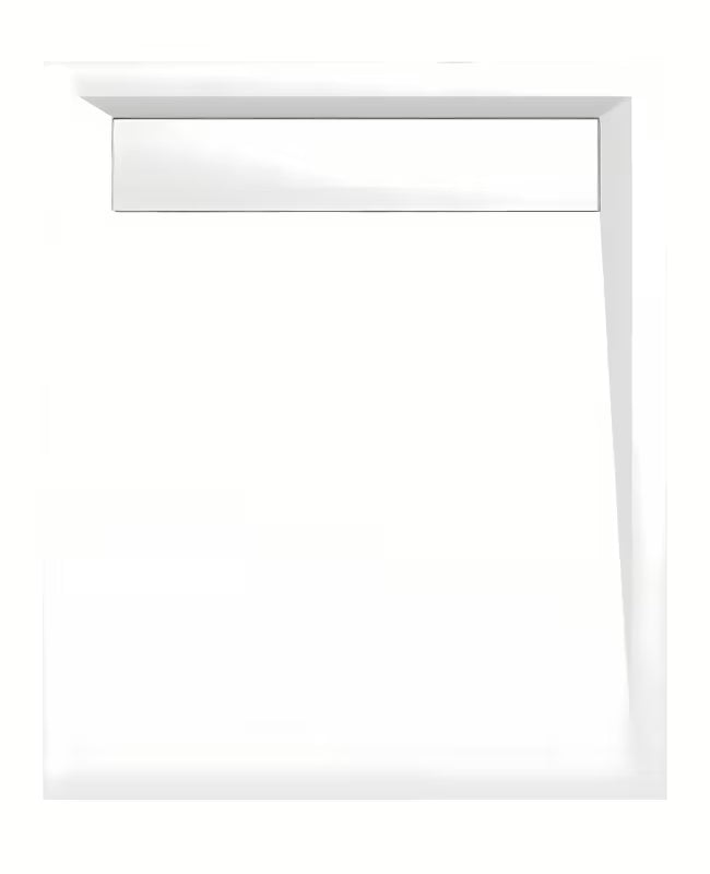 Bela pravokotna tuš kad Polysan Varesa 100x80 cm iz litega marmorja