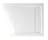 Bela pravokotna tuš kad Polysan Varesa 100x80 cm iz litega marmorja