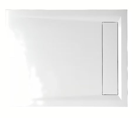 Bela pravokotna tuš kad Polysan Varesa 100x80 cm iz litega marmorja