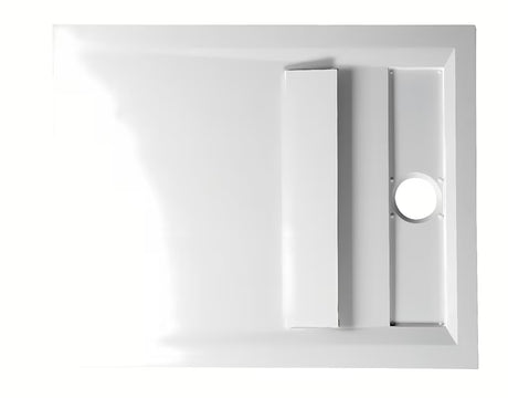 Bela pravokotna tuš kad Polysan Varesa 100x80 cm iz litega marmorja