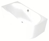 Lijeva asimetrična kad Polysan Viva L Monolith 170x75 cm od lijevanog akrila s monolitnom oblogom.