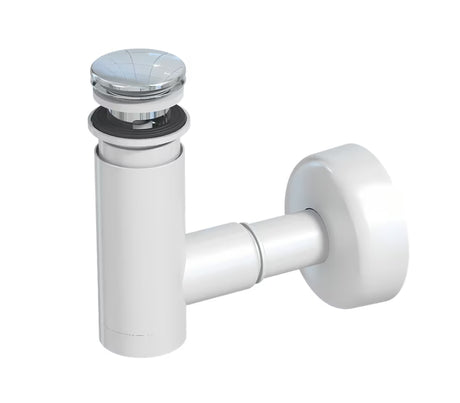 Sifon Prevex Chrome EasyClean z odtokom click-clack pro umivalnik, enostavno čiščenje od zgoraj.