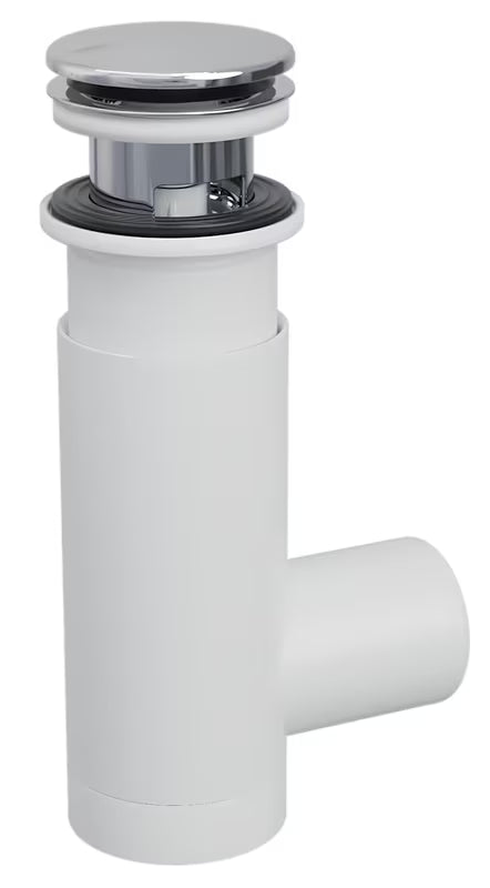 Sifon Prevex Chrome EasyClean z odtokom click-clack pro umivalnik, enostavno čiščenje od zgoraj.
