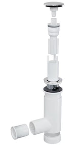Sifon Prevex Chrome EasyClean z odtokom click-clack pro umivalnik, enostavno čiščenje od zgoraj.