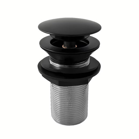 Umivalniški odtok 5/4" ClickClack z velikim čepom v črni mat pro umivalniki brez preliva