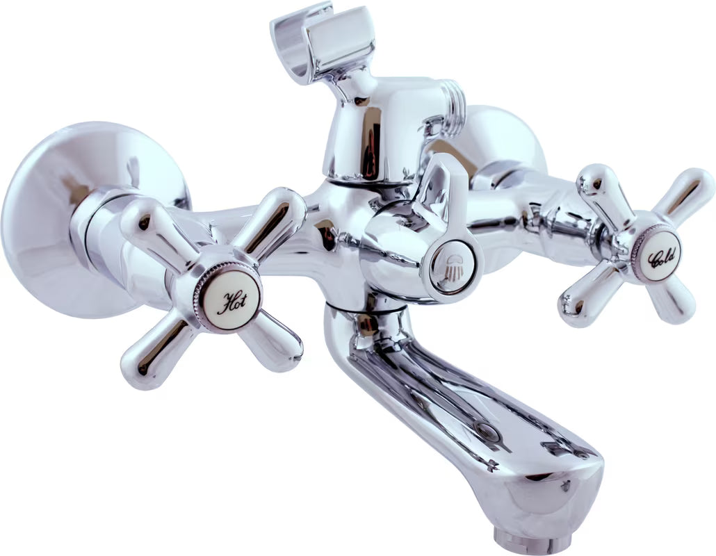 Z Dvema Ročajema stenska armatura za kad Rav Slezak Morava u krom izvedbi