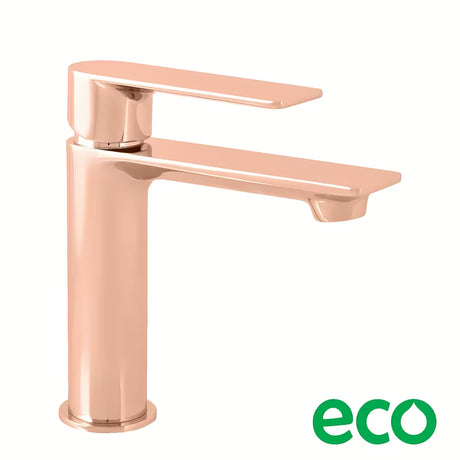 Stoječa armatura za umivalnik Rav Slezak Nil brez odtoka v izvedbi rose gold sijaj.