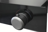 Tušni sistem Rav Slezak metal grey z nadglavno prho ⌀ 300 mm in 3-položajno ročno prho