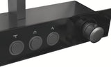 Tušni sistem Rav Slezak metal grey z nadglavno prho ⌀ 300 mm in 3-položajno ročno prho