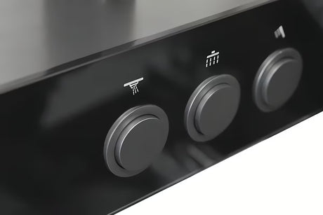 Tušni sistem Rav Slezak metal grey z nadglavno prho ⌀ 300 mm in 3-položajno ročno prho