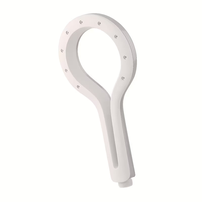 Ročna prha Rav Slezak v krom/beli izvedbi z enim načinom pršenja, premer 12 cm.