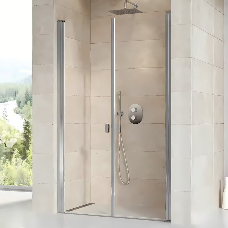 Tuš vrata Ravak Chrome 90 cm v sijajnem kromu s prozornim varnostnim steklom