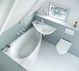 Upravljačka tipka za ispiranje tipka Ravak Chrome u izvedbi satin mat krom pro viseča WC školjka