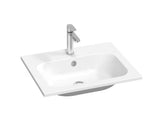 Bel pohištveni umivalnik Ravak Chrome Slim 60 x 49 cm iz litega marmorja s prelivom