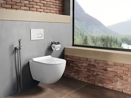 Upravljalna splakovalna tipka Ravak Chrome v izvedbi satin mat krom pro viseča WC školjka