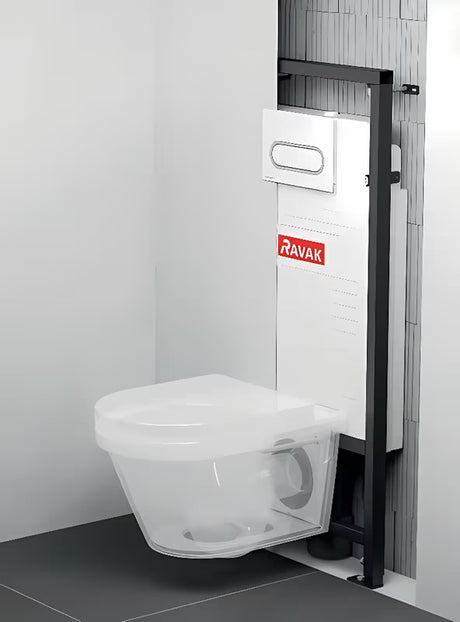 Podometni splakovalnik za WC Ravak Chrome pro za vgradnjo v suhomontažno steno z dvojnim splakovanjem