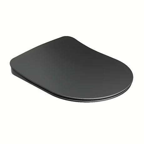 Črna WC deska Ravak Uni Chrome Flat iz duroplasta s mehko Zapiranje Soft Close in EasyLock