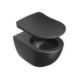 Črna WC deska Ravak Uni Chrome Flat iz duroplasta s mehko Zapiranje Soft Close in EasyLock