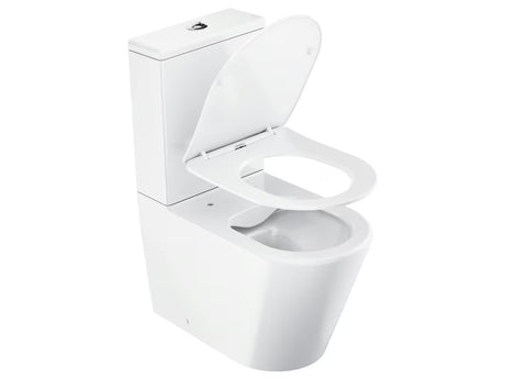 Bijeli samostoječi  WC monoblok Ravak Elegant RimOff s wc desko mehko Zapiranje Soft Close i dvokoličinskim ispiranjem 3/6 l.