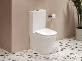 Bela samostoječi  WC monoblok Ravak Elegant RimOff s wc desko mehko Zapiranje Soft Close in dvojnim splakovanjem 3/6 l.