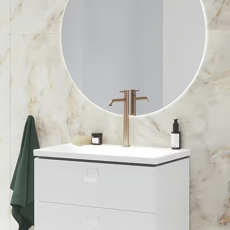 Visoka umivaonička stoječa slavina Ravak Espirit u izvedbi Rose Gold Brushed brez odtoka