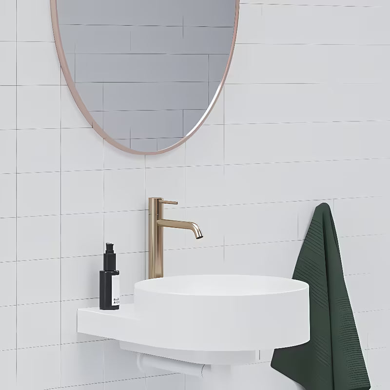 Visoka umivalniška stoječa armatura Ravak Espirit v izvedbi Rose Gold Brushed brez odtoka