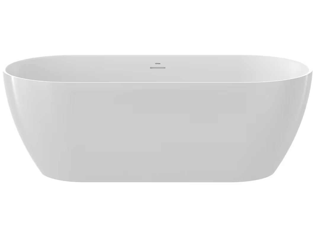 Samostoječi  akrilna kad Ravak Freedom O Tec 170 x 77 cm v beli barvi s kromiranim pokrovom odtoka.