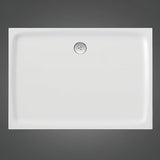 Bijela polkrožna tuš kad Ravak Elipso Pro 90x90 cm od lijevanog mramora s protukliznom obradom.